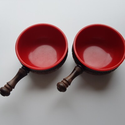 Emsa West German Kunststoff Schaufel Topf Schalen Retro 70er Küche rot 10cm Vintage