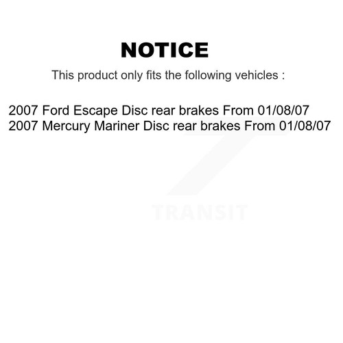 Front Rear Brake Rotors Semi-Metallic Pad Drum Kit (9Pc) For Ford Escape Mercury - Picture 2 of 14