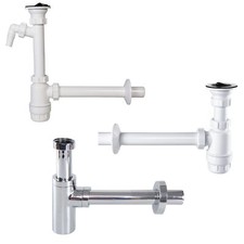 Siphon Flaschensiphon Röhrensiphon Waschtisch Waschbecken Geräteanschluss Ø 32mm