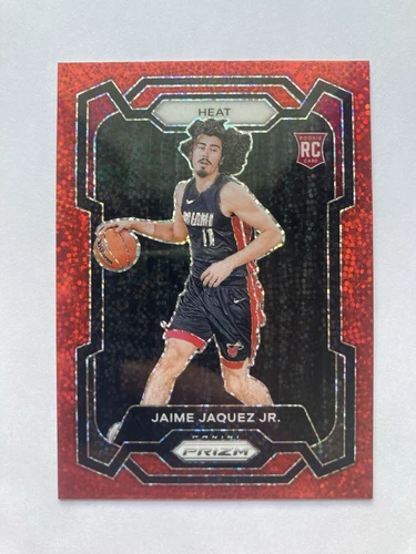 2023-24 Panini Prizm #137 Red Sparkle Prizm Jaime Jaquez Jr. Rookie RC SP Heat!