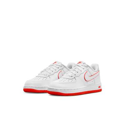 FJ3484-101] Preschool Nike AIR FORCE 1 LOW 'WHITE PICANTE RED (PS