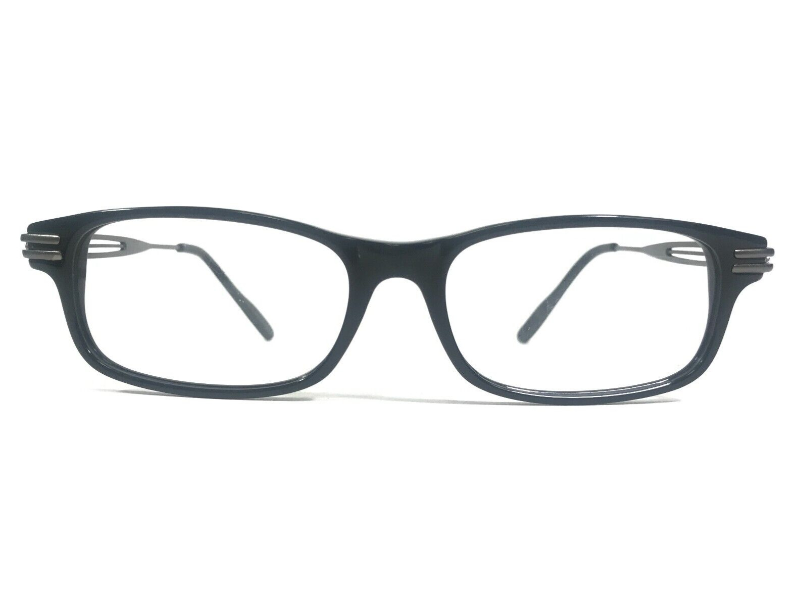 Aston Martin Eyeglasses Frames Gunmetal Grey Black Horn Rim Rectangle 50-16-130