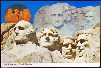 Multiple Views of Mount Rushmore, Lighting, National Park, South Dakota