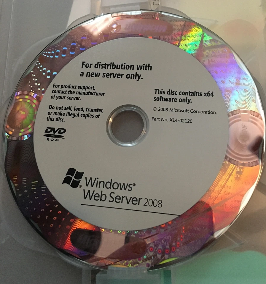 Microsoft Windows Web Server 2008  32/64-bit DVD/Key  LWA-00078 - Image 4 of 4