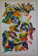 MIXED MEDIA PAINTING ON PAPER SIGNED SEMINI DATE 2009