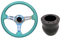 Mint Green Chrome TS Steering Wheel + Boss Kit fits MG F TF AB 021