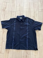 Vintage Haband India XXL BIG TALL Mens shirt Cuban beach Mexican cotton blue