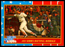 1987 Fleer World Series Glossy #6 Marty Barrett Boston Red Sox