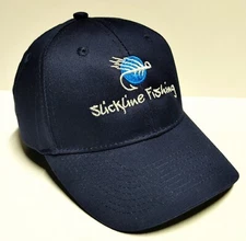 SLICKLINE FISHING Logo Embroidered Twill Ball Cap Baseball Hat Dad 9 COLORS