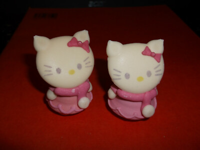 6 Stück Hello Kitty Zuckerfiguren 3,5 x 3,5 x 5,5 cm