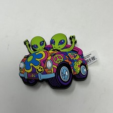    CROCS  BRAND JIBBITZ  LISA FRANK  ALIENS LOVE CAR SHOE CHARM AUTHENTIC NEW 