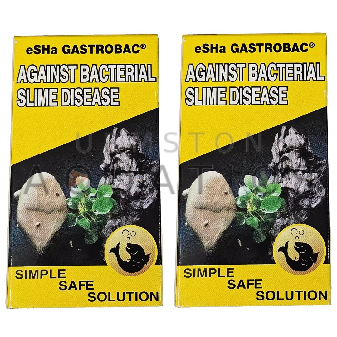 2 x eSHa GASTROBAC Slime Disease SNAIL KILLER TREATMENT 10ml Aquarium Gastropex