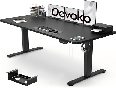Elektrischer Stehpult 160X80Cm mit USB Aufladung Höhenverstellbar Schreibtisch mit DE