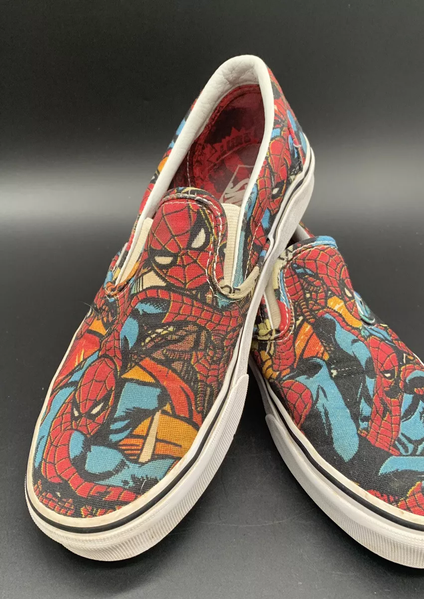 Vans slip on clearance spider man