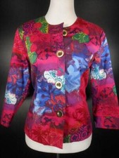 Beautiful Women's Size 4 Coldwater Creek Multi-Color LS Lined Blazer Jacket