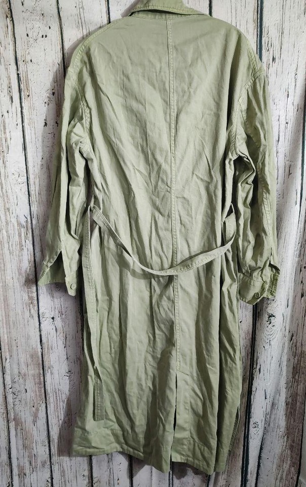 Uniqlo Spring Coat Green S Size 100 Cotton Button Closure eBay