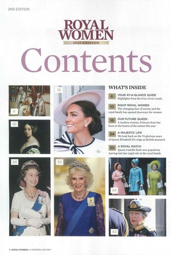 Royal Femme Revue: Princesse Kate, Camilla, Reine Elizabeth, Diana, 2025 Ed - Photo 2 sur 4