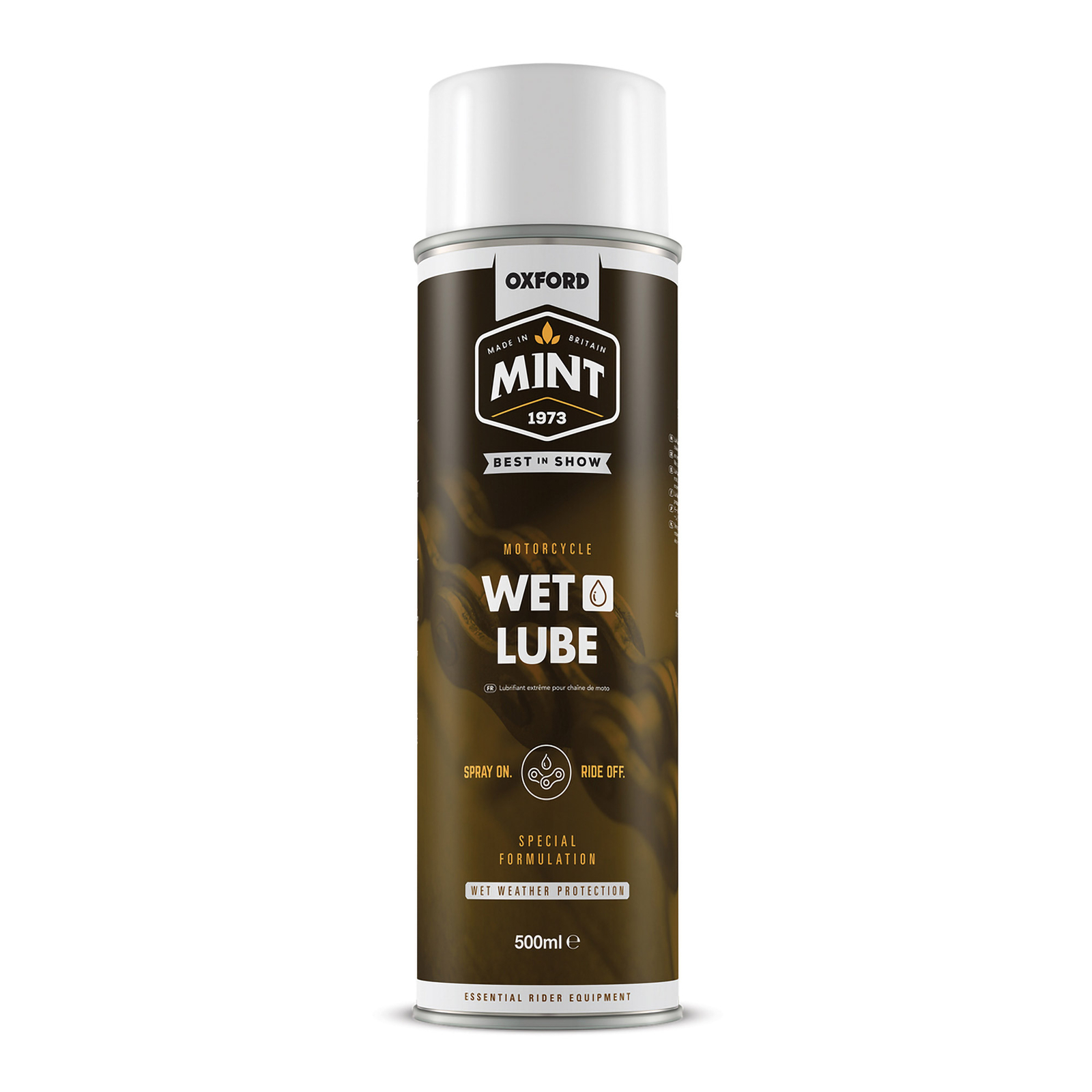 Oxford Mint Wet Weather Motorcycle Chain Lube, 500ml - PTFE / Long Lasting