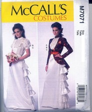 McCalls 7071 Costume Victorian Edwardian Blouse Jacket Skirt Pattern Miss 14-22