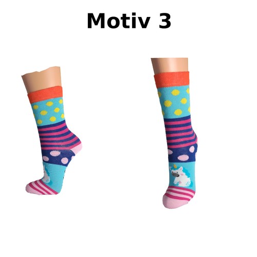 4 - 12 Paar Kinder Socken Damen Strümpfe Einhornsocken (GL) Lustig Motivsocken - Bild 5 von 6