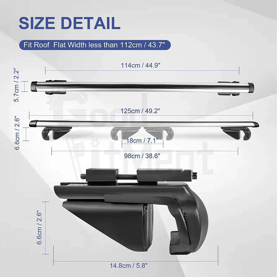 For Mercury Mariner 2005-2011 SUV 48" Car Roof Top Cross Bars Luggage Cargo Rack - Image 2 of 4