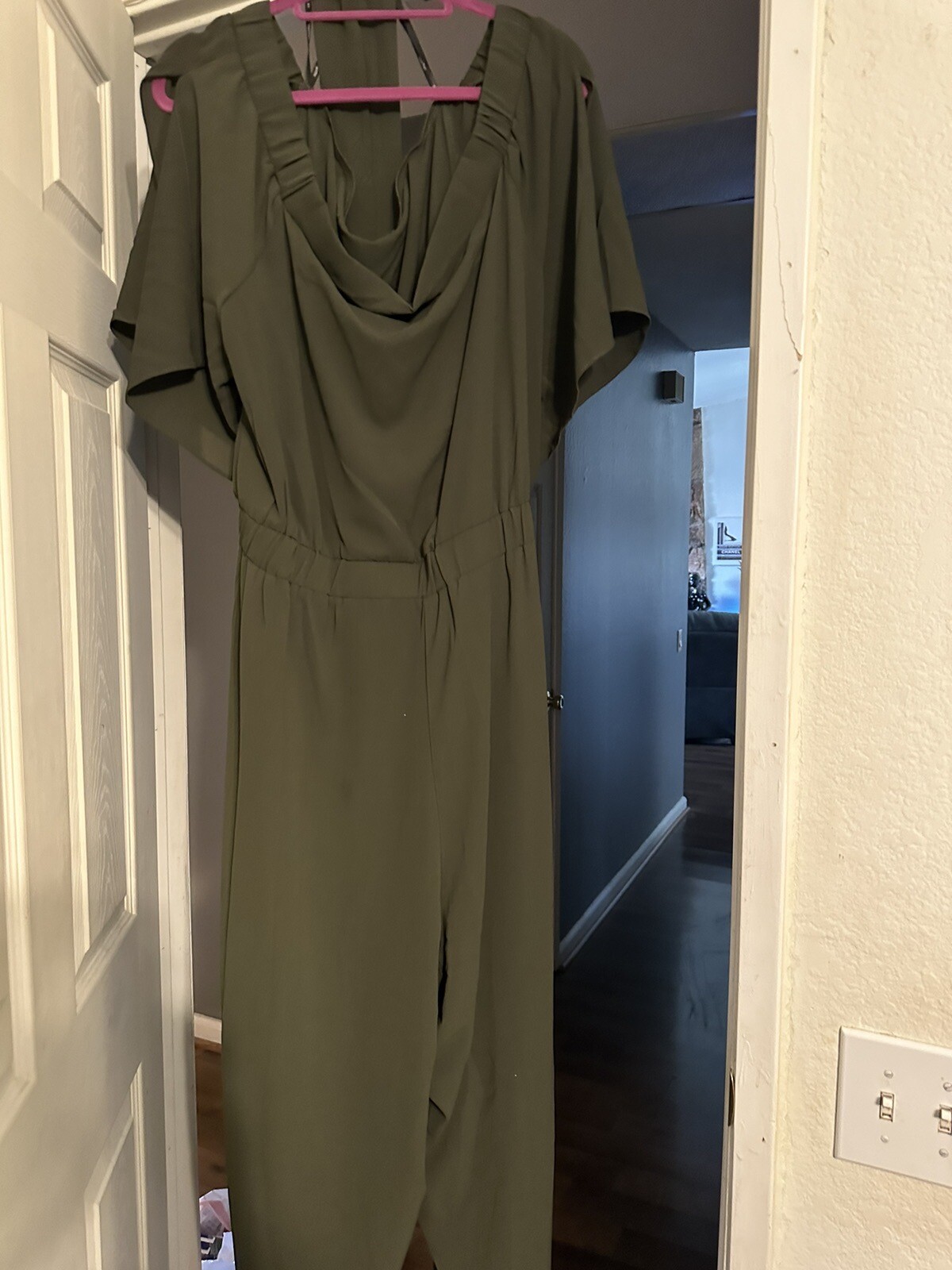 NEW CITY CHIC Plus Size L/20 Jumpsuit Romper Off Shoulder Wide Leg