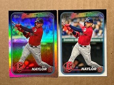 Bo Naylor 2024 Topps Series One Base & Rainbow Foil Parallel Baseball Cards.