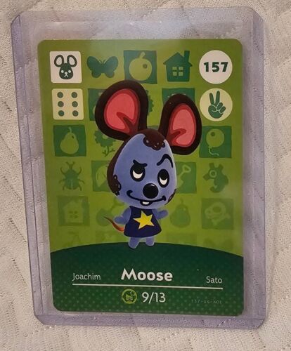 Moose Nintendo Animal Crossing amiibo Card #157 - Afbeelding 1 van 6
