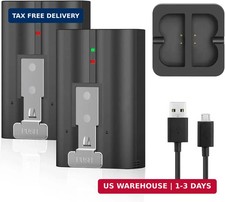 2-Pack 6040mAh Replacement Battery with Charger Station for Ring-Doorbell Camera