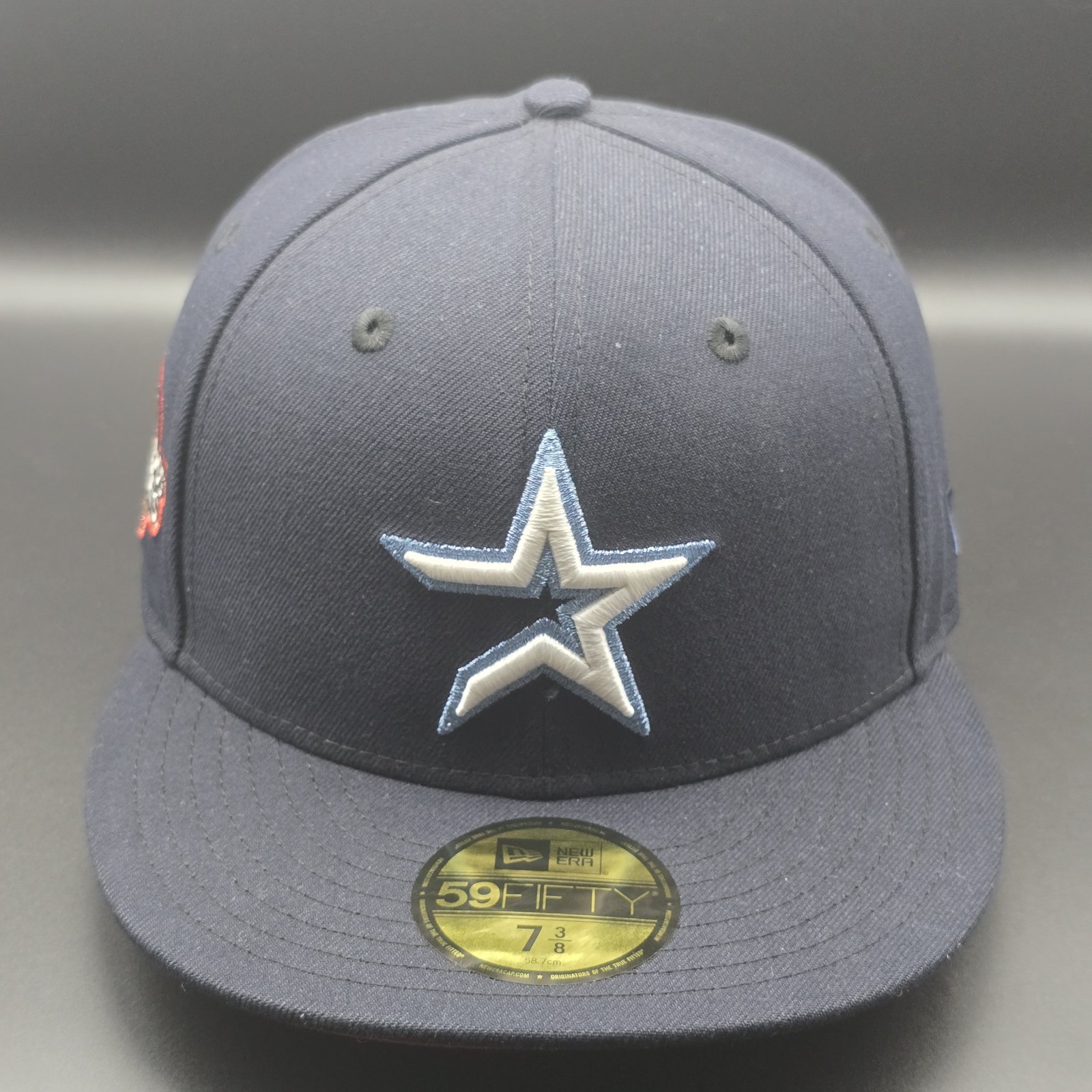 NEW ERA EXCLUSIVE HOUSTON ASTROS 7 3/8s FITTED BALLCAP NAVY BLUE
