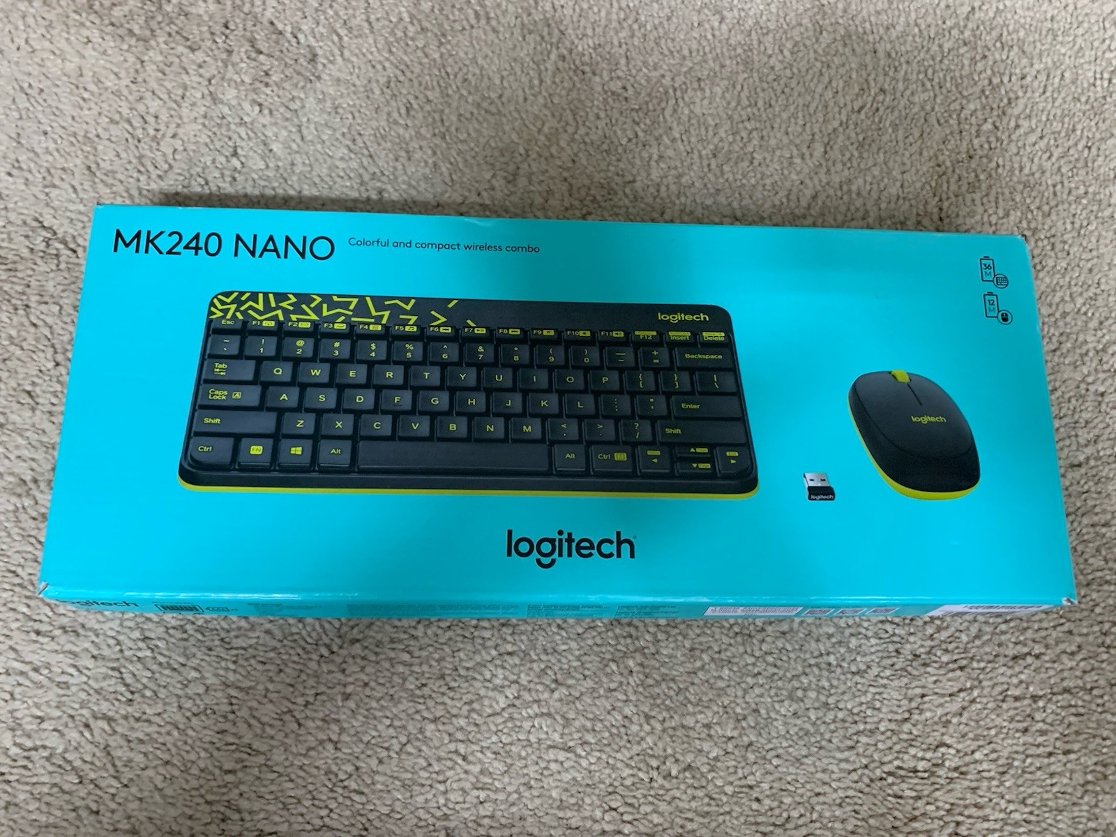 Logitech MK240 NANO KEYBOARD AND MOUSE Open box