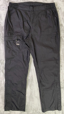 Sierra Designs Hurricane Rain Pants Mens M Black Waterproof Windproof Hike Shell