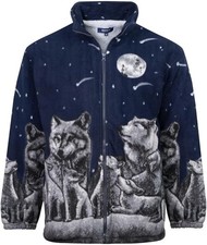 Unisex Men Women Animal Print Warm Thick Fleece Winter Shirt Jacket/Coat S-3XL