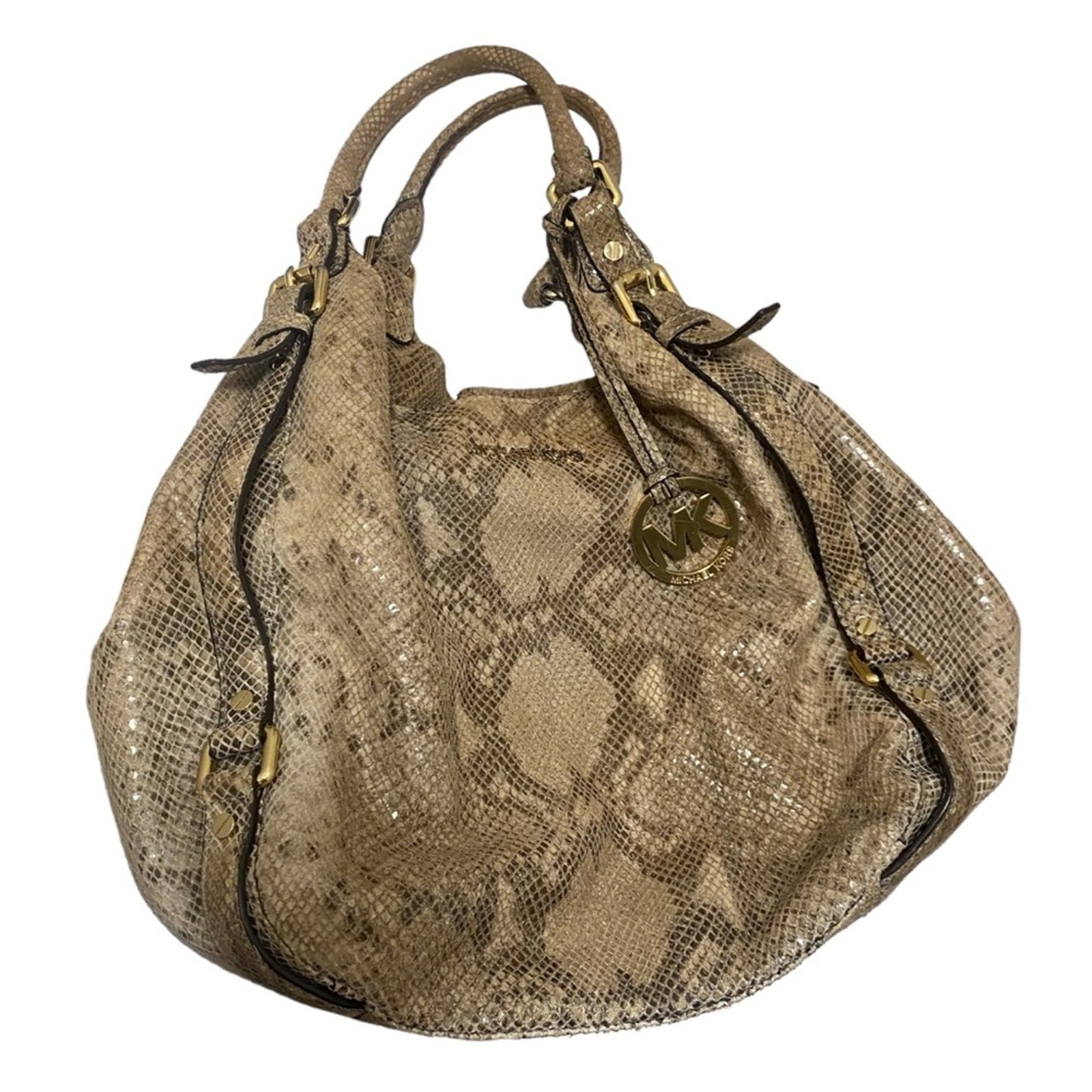 Michael Kors Beige Python Effect Leather and Sued… - image 13