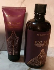 New Beekman 1802 Goat Milk Hand Cream 3.4 oz Fig Leaf & Hand & Body Wash 