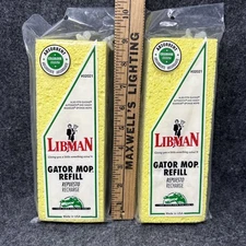 TWO Libman Gator Mop Refill Sponge Head Super Absorbent Cellulose