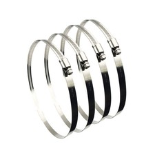 4Pcs 8" Adjustable 304 Stainless Steel Duct Clamps Hose Clamp Pipe Clamp Air ...