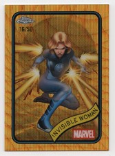 2025 Topps Chrome Marvel Invisible Woman #174 Gold Wave Refractor /50