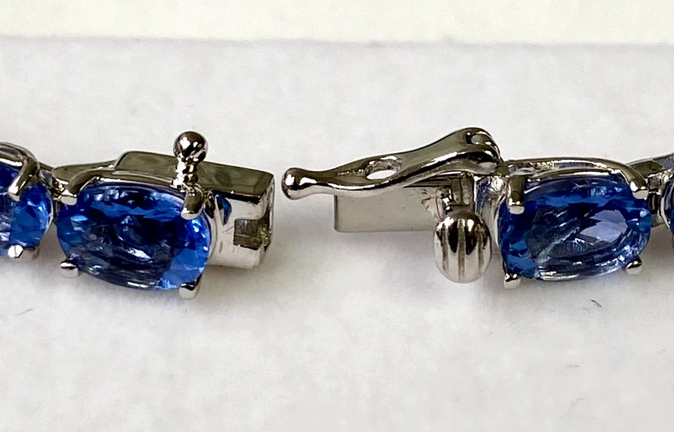 21.00 Cttw Color Change Flourite 8" Bracelet Sterling Silver QVC - Image 4 of 4