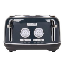 Haden Jersey Blue 4 Slice Toaster with Wide Slots & Crumb Trays