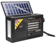 Solar-Powered AM/FM Shortwave Radio With Bluetooth Speaker Flashlight MP3 Player