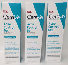 CeraVe Acne Control Gel 1.35 oz w/AHA BHA 2 Salicylic Acid Exp 2028 -3 pack