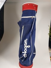 Vintage Hogan 3 way canvas red/white/blue golf carry bag no rain hood