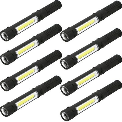 COB LED Work Flashlight with Magnetic Base and Clip Multi-Function Pocket Pen...