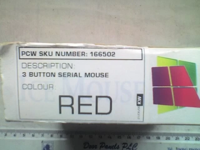 ICE Mouse , Red , Serial RS232 9pin D Plug with 3.5 LD Driver Disk in Box - NOS - Image 2 of 4
