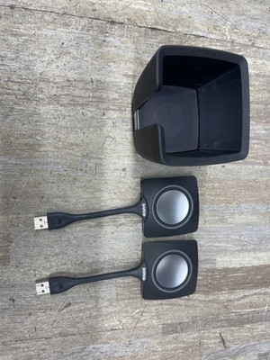 Lot of 2 Barco ClickShare R9861500D01 Wireless USB Button Switch with tray
