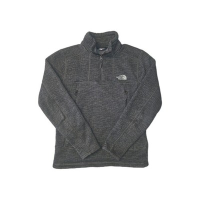 The North Face Gordon Lyons Fleece 1/4 Zip Pullover Size M Gray Sweatshirt