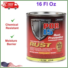 POR-15 Rust Preventive Coating, Stop Rust And Corrosion Permanently - 16 Fl Oz