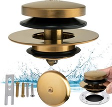Universal Tip Toe Tub Drain Conversion Kit - Bathtub Drain Replacement Trim Kit