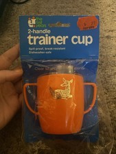 Vintage The first years Tommee Tippee Sippy Cup Trainer Cup - Orange - NOS 1978